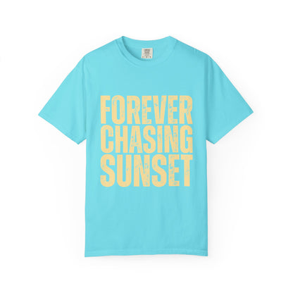 T-Shirt — "Forever Chasing Sunset" Graphic Tee