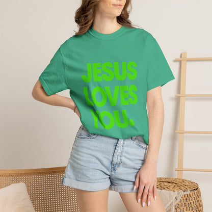 Jesus Loves You T-Shirt — Bold Neon Christian Faith Tee