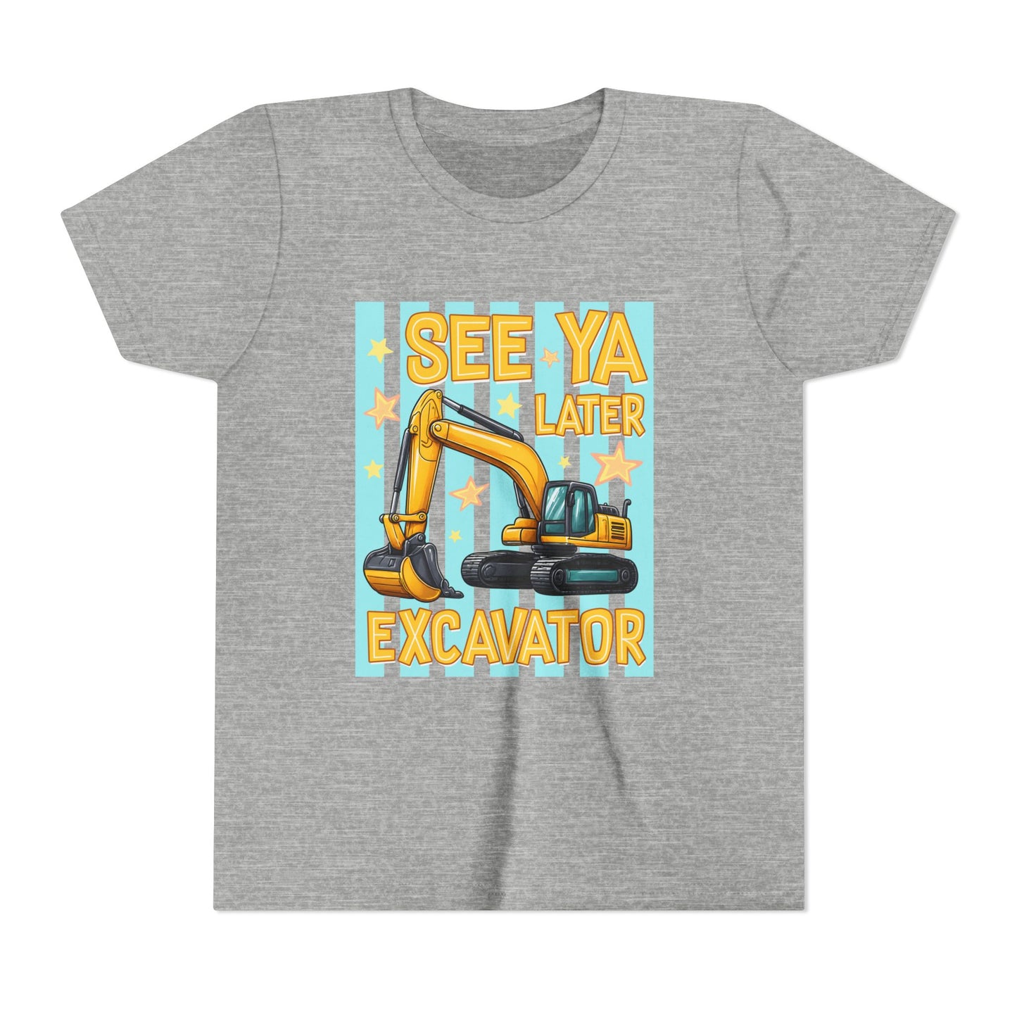See Ya Later Excavator Youth Tee – Cute Construction Truck Shirt for Kids