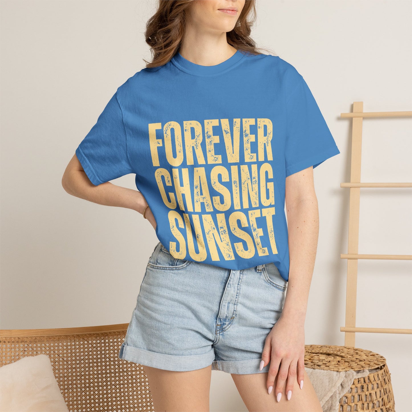 T-Shirt — "Forever Chasing Sunset" Graphic Tee