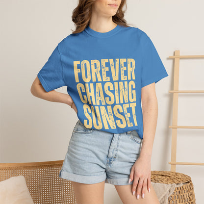 T-Shirt — "Forever Chasing Sunset" Graphic Tee