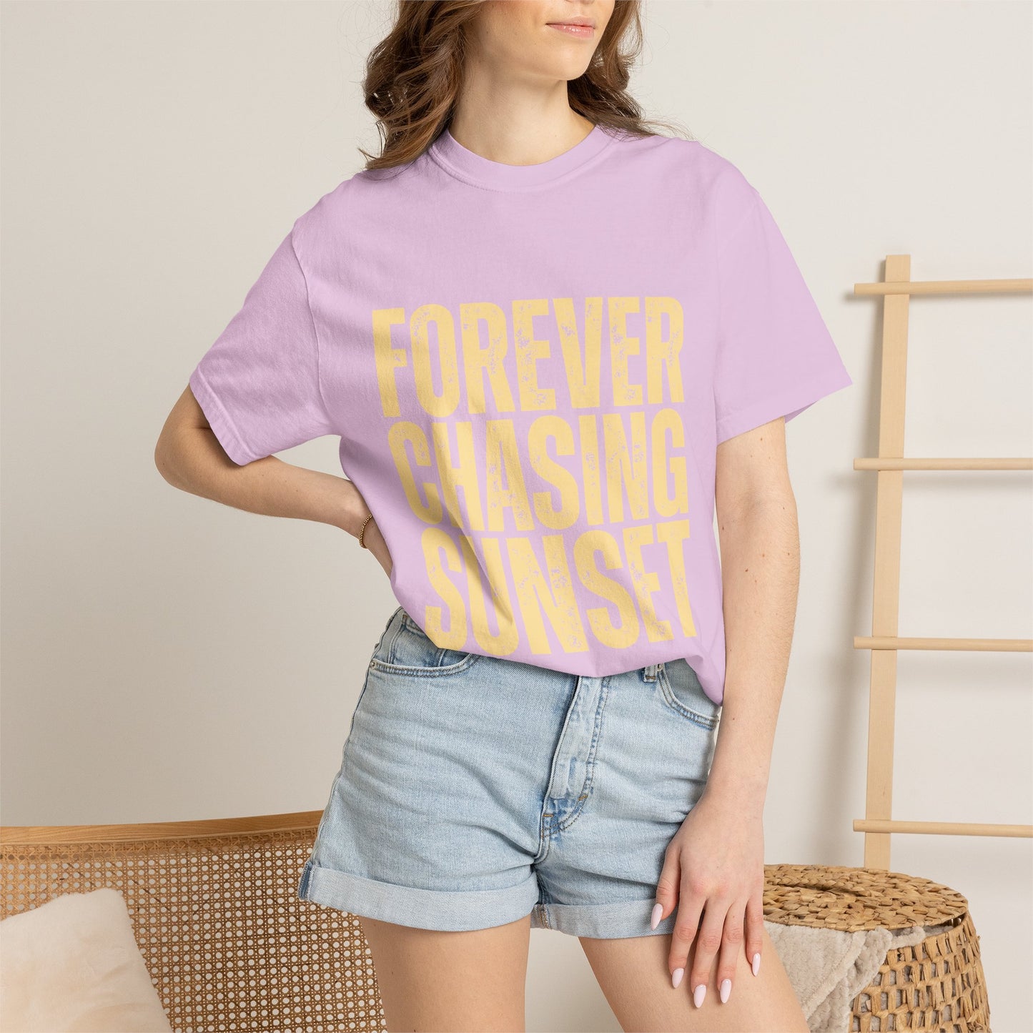 T-Shirt — "Forever Chasing Sunset" Graphic Tee