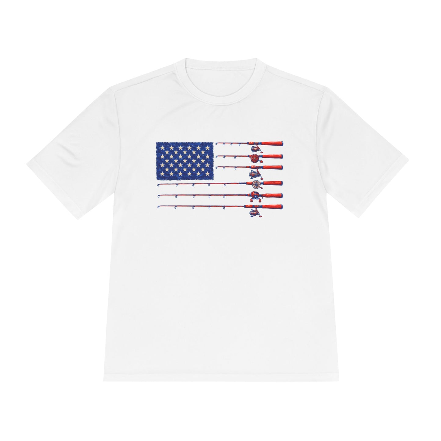 American Fishing Flag Tee — Patriotic Bass Fishing Shirt