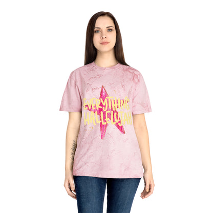 Everything Hallelujah Tie-Dye T-Shirt — Retro Pink Star Graphic