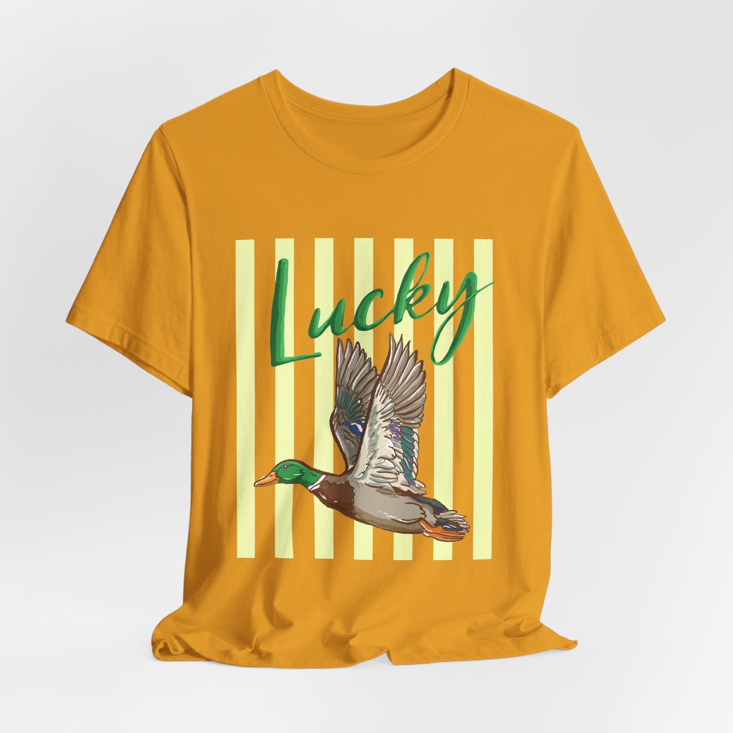 Lucky Mallard Duck Graphic Tee — Casual Nature T-Shirt for Outdoors & St. Patrick’s Day