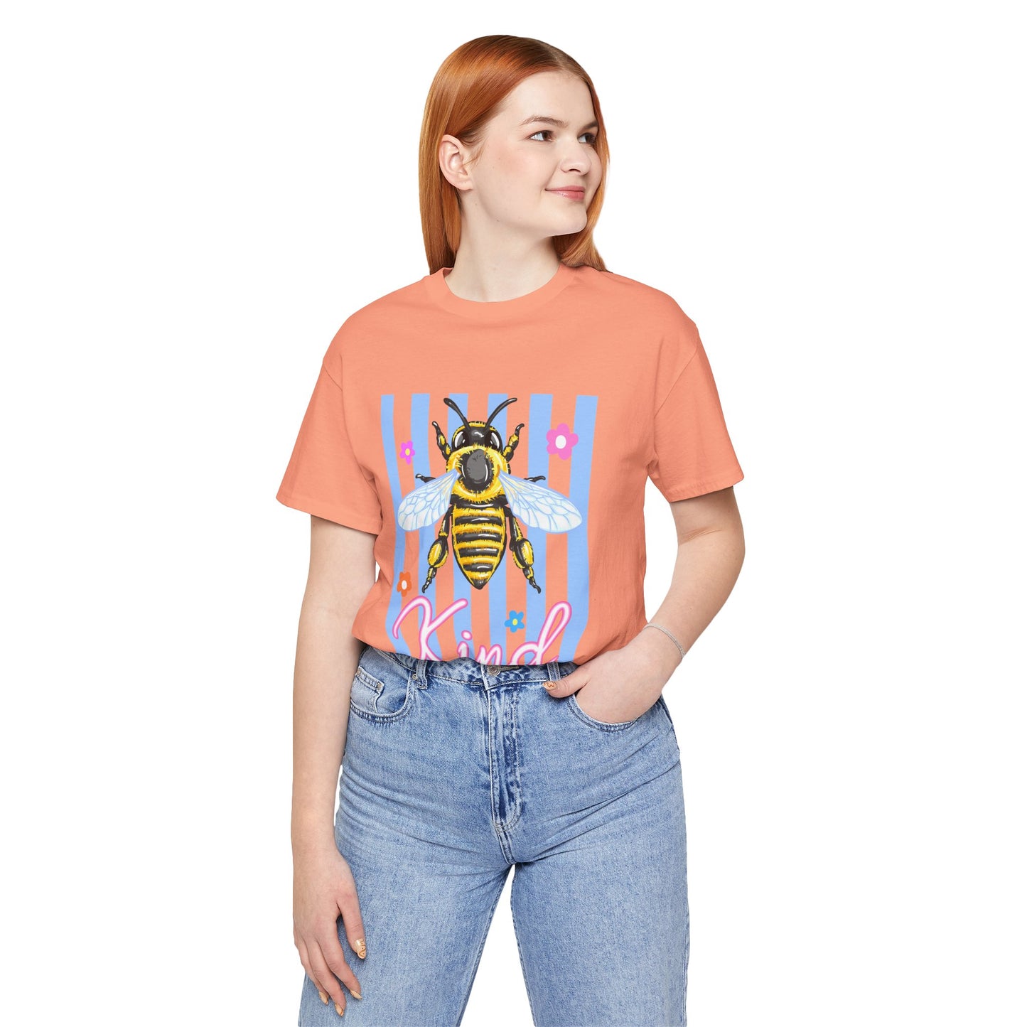 Kind Bee T-Shirt — Cute Striped Bee Graphic Tee ("Kind")