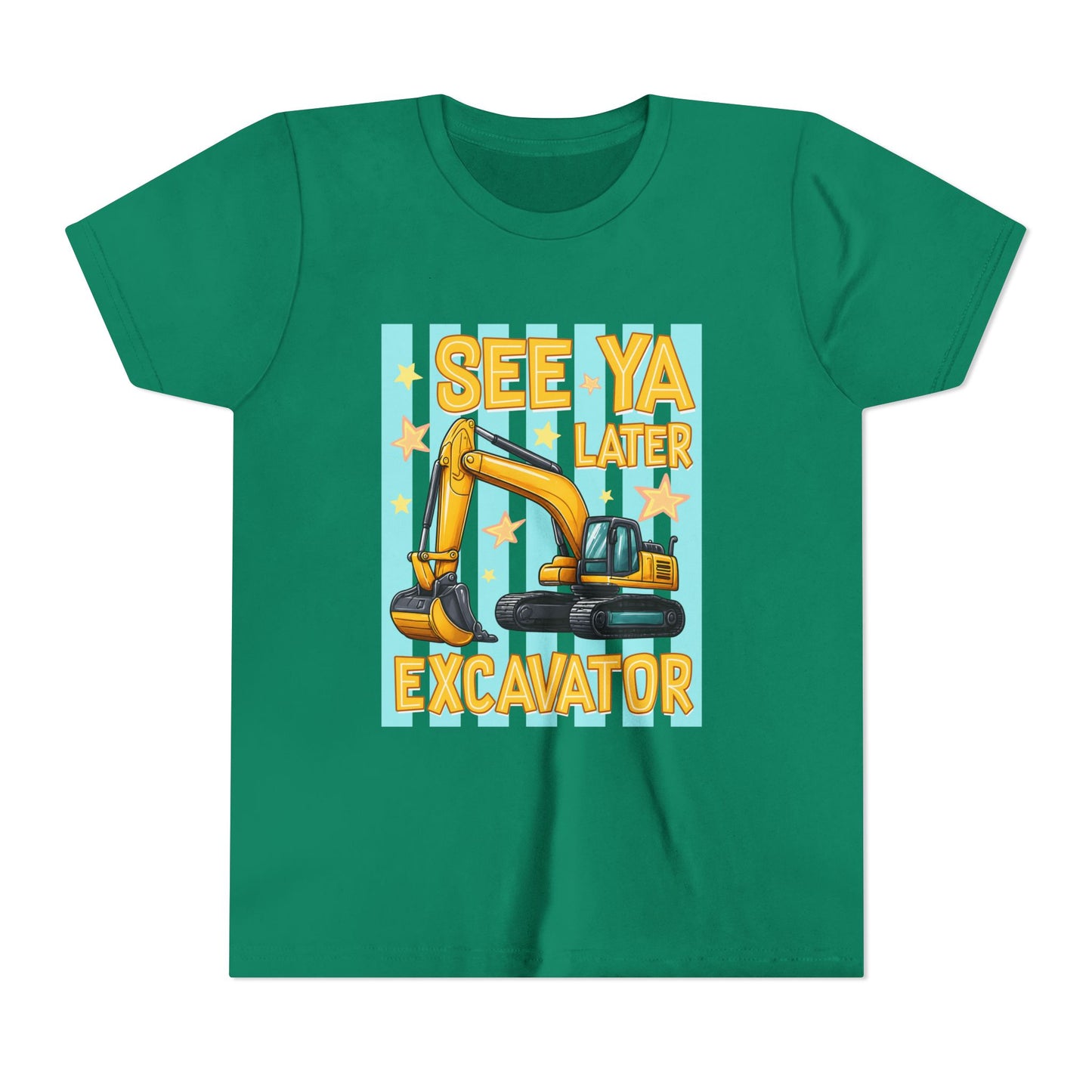 See Ya Later Excavator Youth Tee – Cute Construction Truck Shirt for Kids