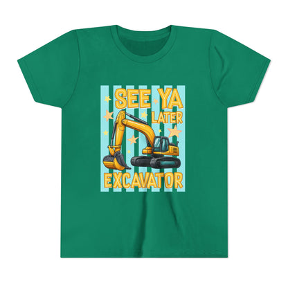 See Ya Later Excavator Youth Tee – Cute Construction Truck Shirt for Kids