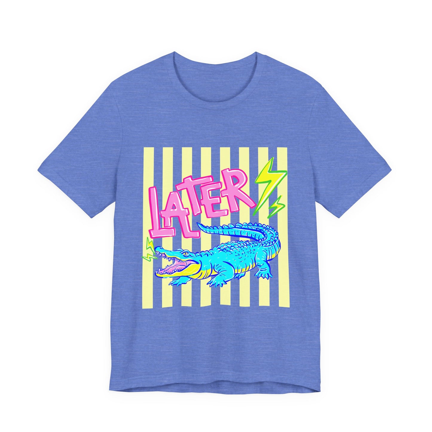 Later Alligator/After While Crocodile Tee — Retro Neon Graphic T-Shirt