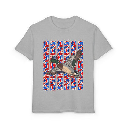 Youth T-Shirt — Red, White & Blue Flying Duck Graphic