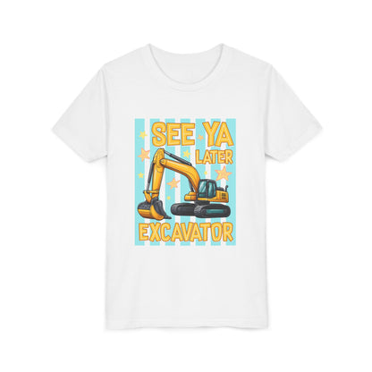 See Ya Later Excavator Youth Tee – Cute Construction Truck Shirt for Kids