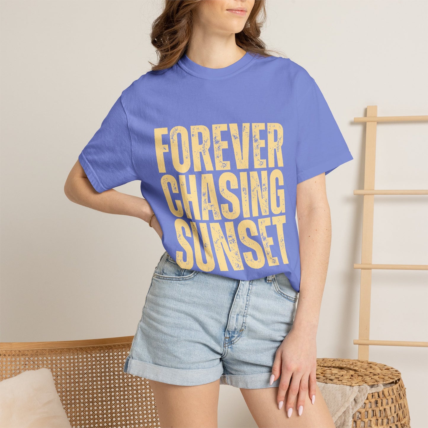 T-Shirt — "Forever Chasing Sunset" Graphic Tee