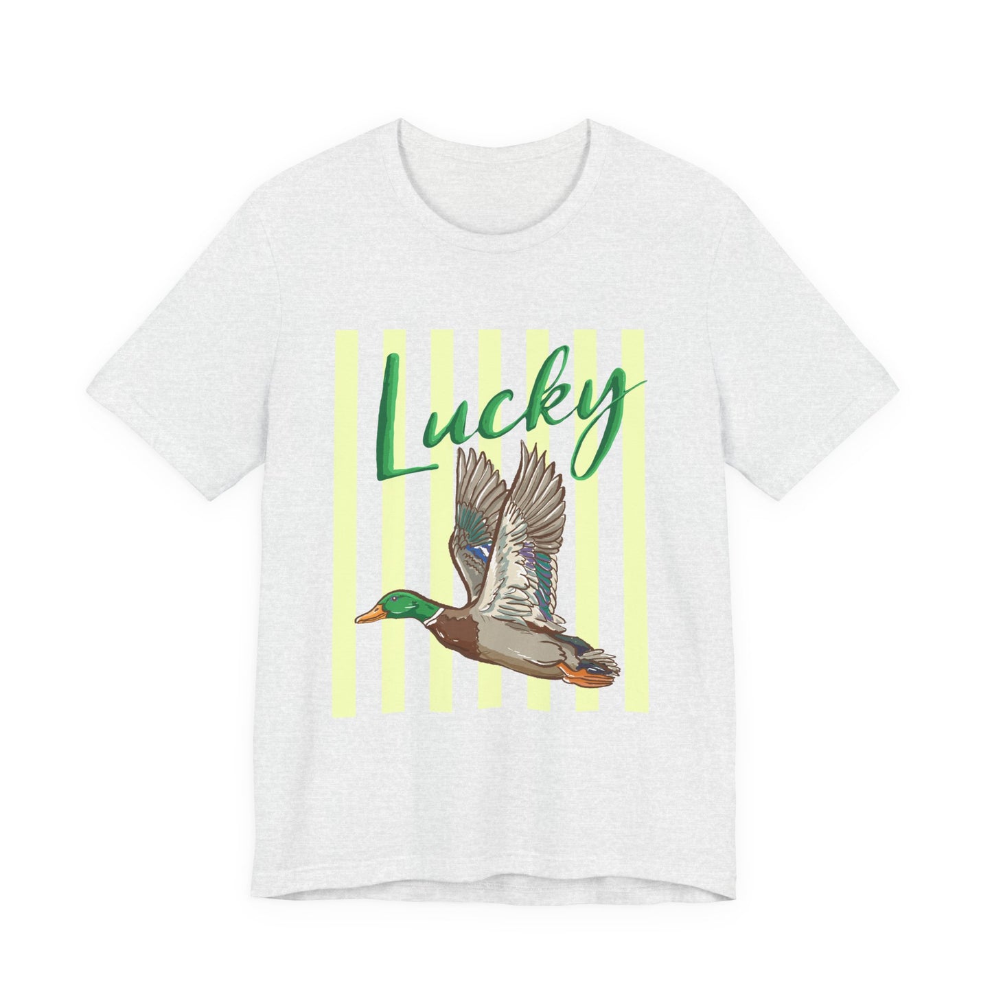 Lucky Mallard Duck Graphic Tee — Casual Nature T-Shirt for Outdoors & St. Patrick’s Day