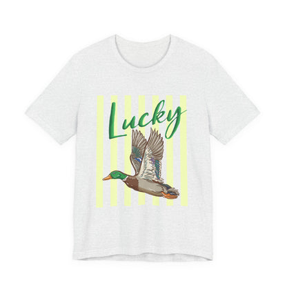 Lucky Mallard Duck Graphic Tee — Casual Nature T-Shirt for Outdoors & St. Patrick’s Day