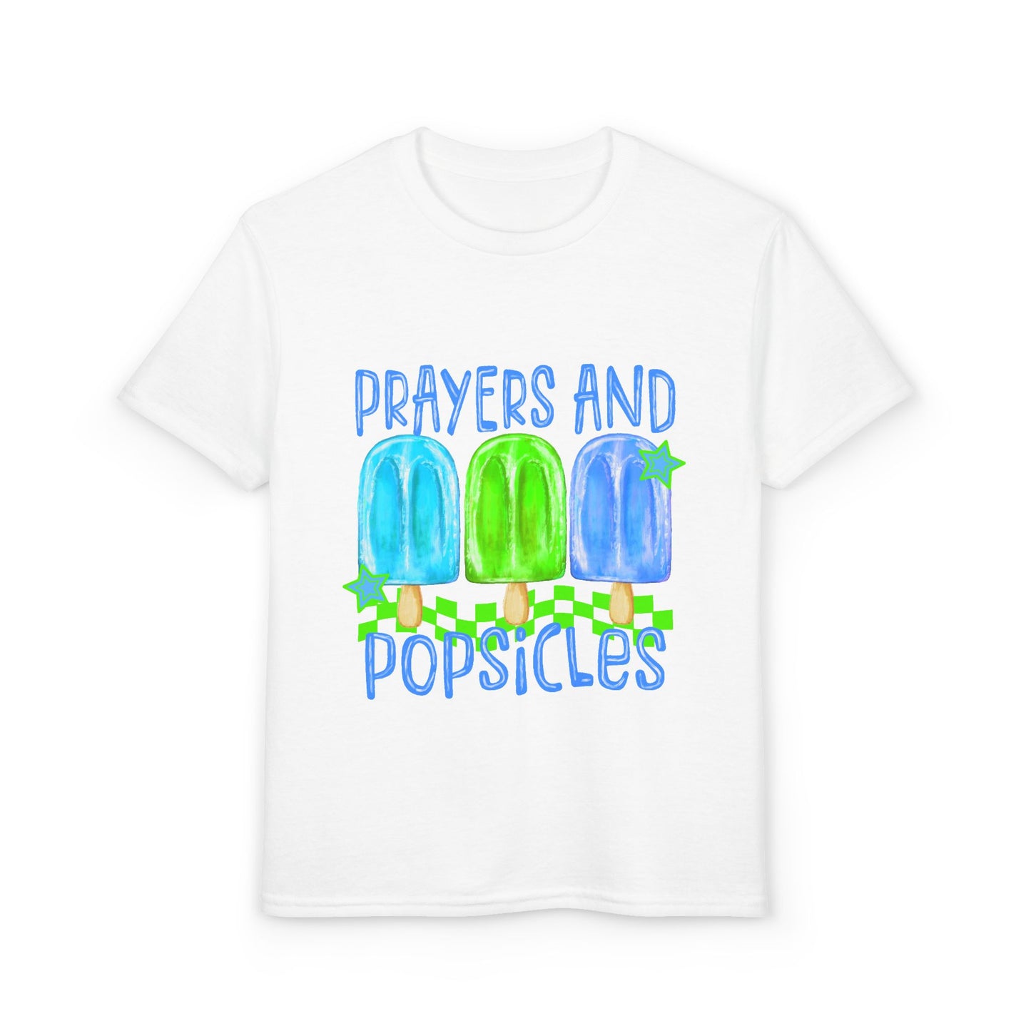 Youth T-Shirt — "Prayers and Popsicles" Kids Faith Summer Tee
