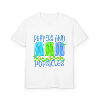 Youth T-Shirt — "Prayers and Popsicles" Kids Faith Summer Tee