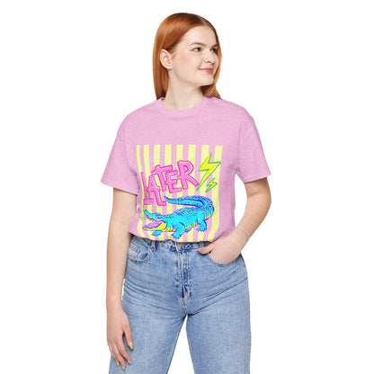 Later Alligator/After While Crocodile Tee — Retro Neon Graphic T-Shirt
