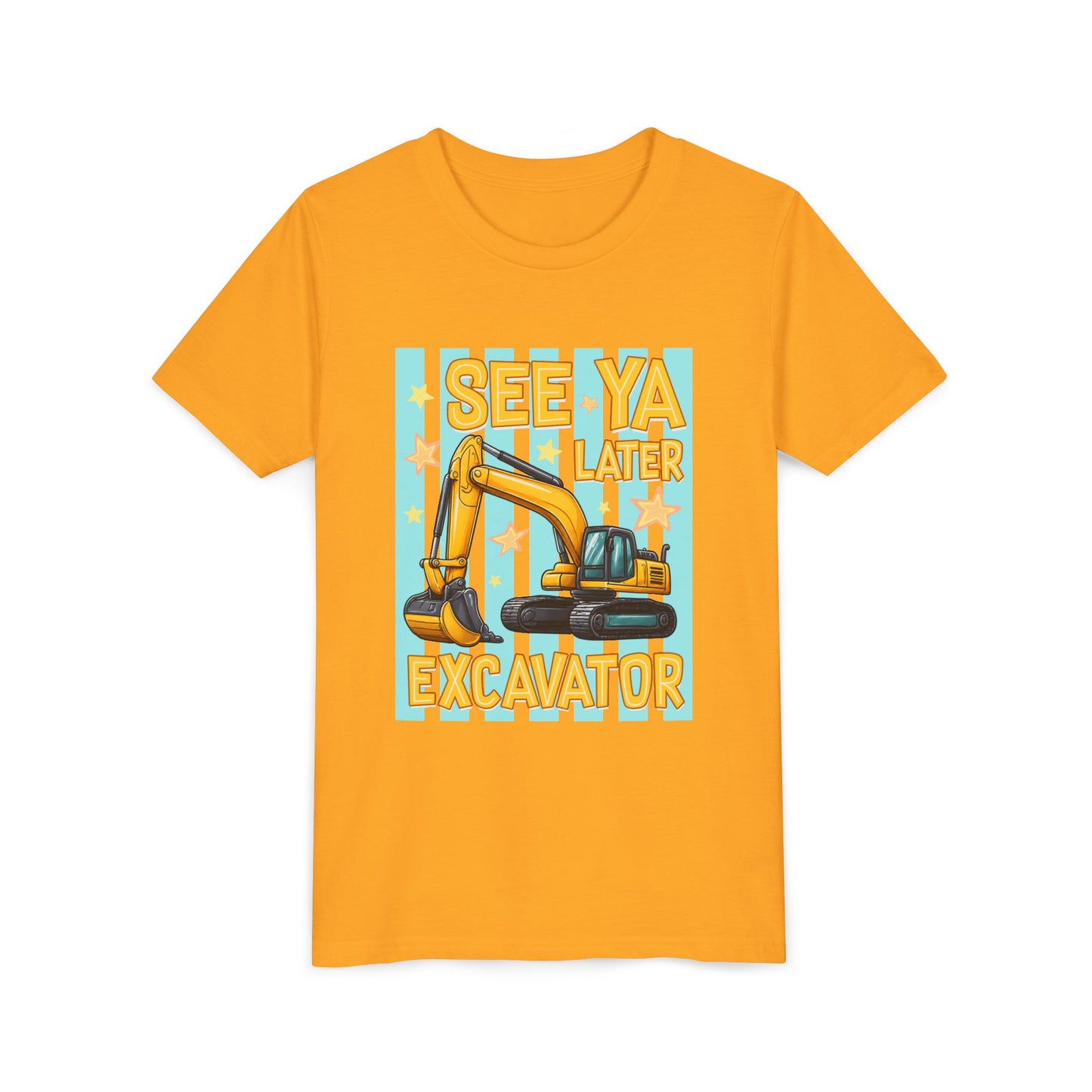 See Ya Later Excavator Youth Tee – Cute Construction Truck Shirt for Kids