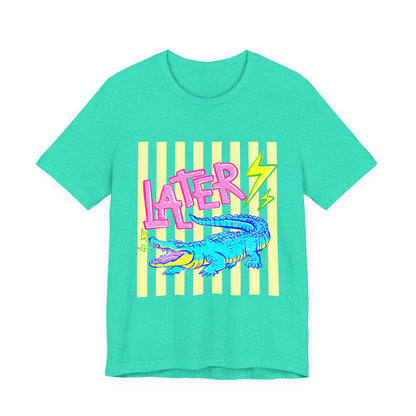 Later Alligator/After While Crocodile Tee — Retro Neon Graphic T-Shirt