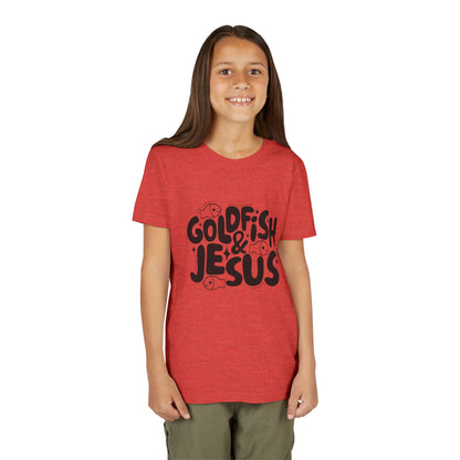 Youth Tee — 'Goldfish & Jesus' Cute Christian Kid T‑Shirt