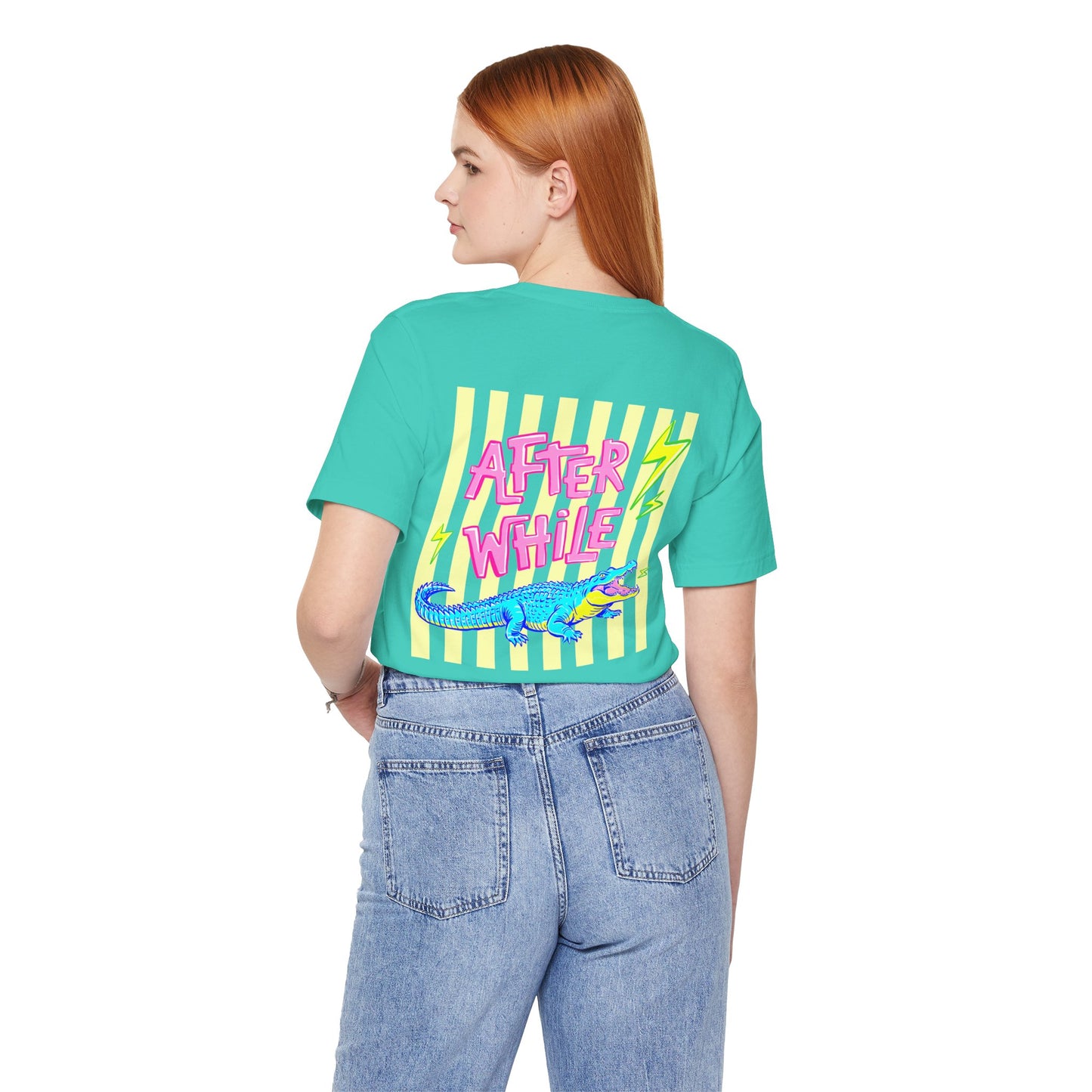 Later Alligator/After While Crocodile Tee — Retro Neon Graphic T-Shirt