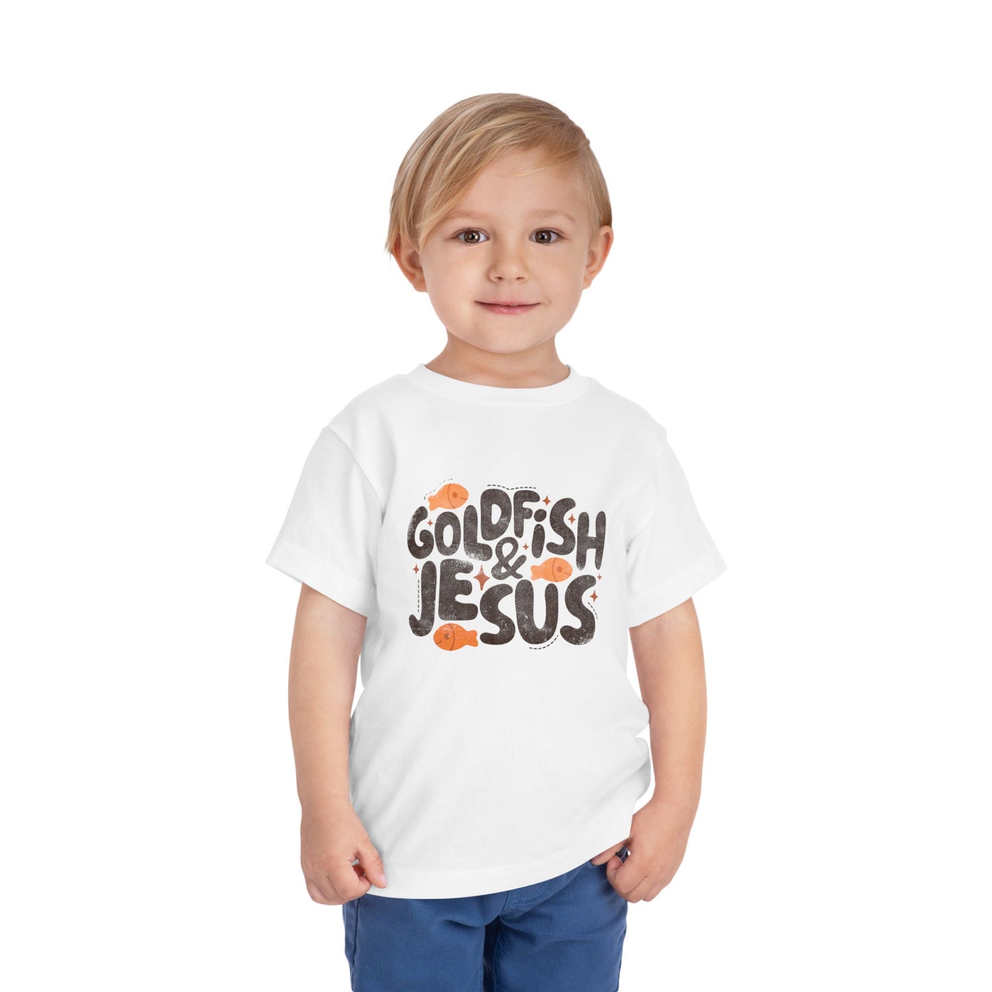 Goldfish & Jesus Toddler Tee — Cute Christian Kids Shirt