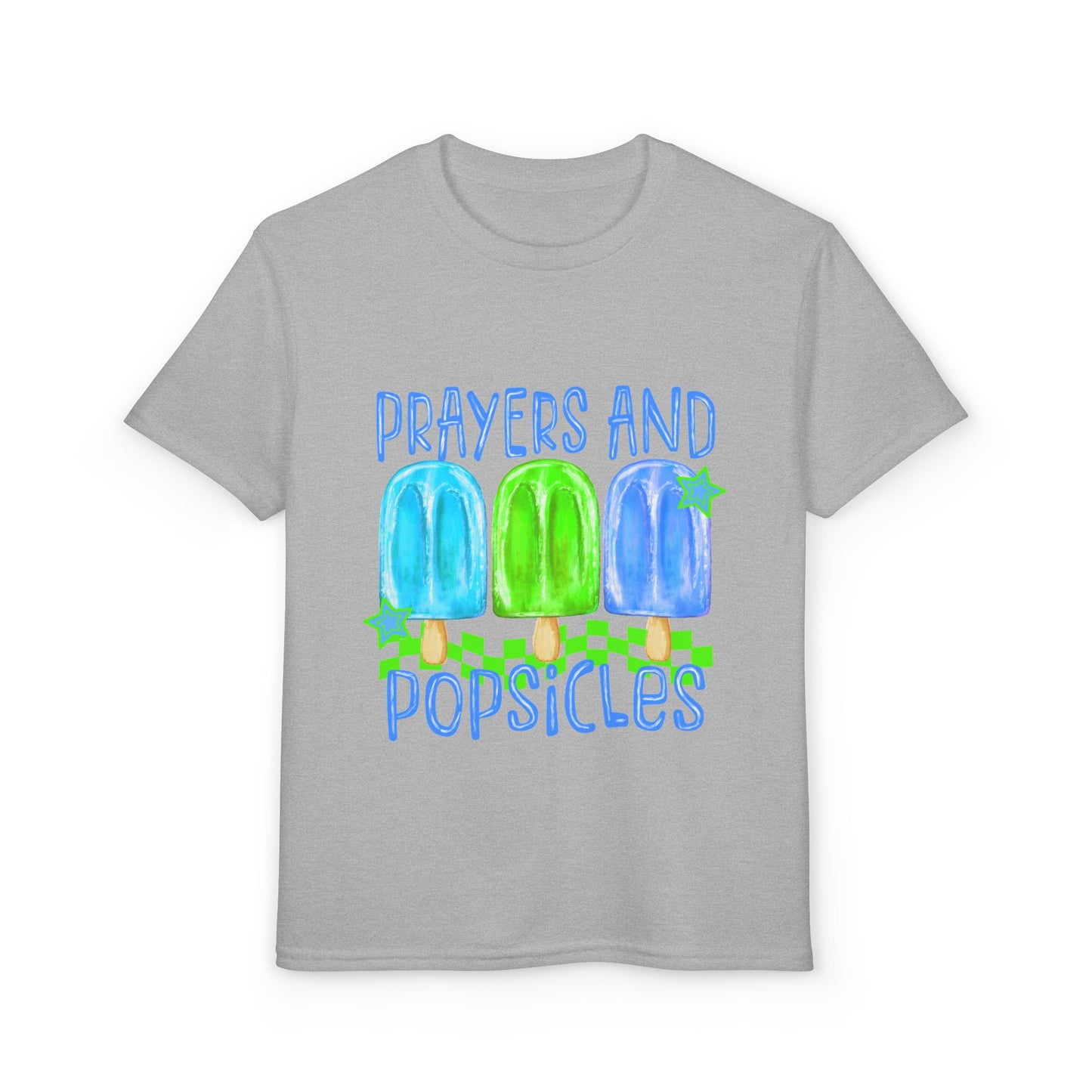 Youth T-Shirt — "Prayers and Popsicles" Kids Faith Summer Tee