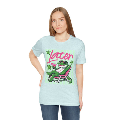 Later Alligator T‑Shirt — Retro Lounge Crocodile Tee