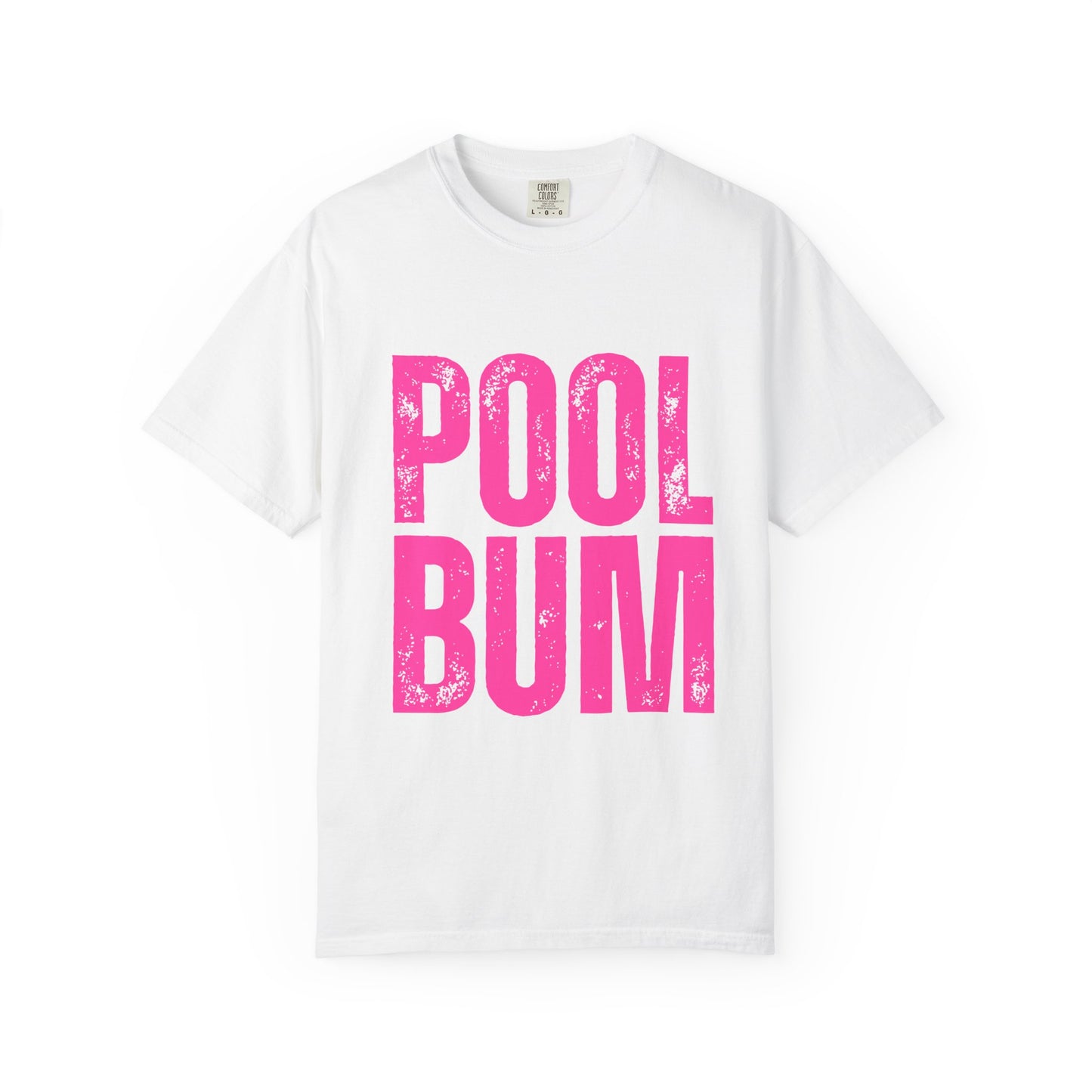 Pool Bum T-Shirt — Vintage Pink Graphic Tee for Pool Lovers
