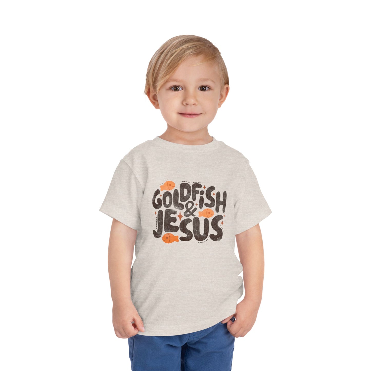 Goldfish & Jesus Toddler Tee — Cute Christian Kids Shirt