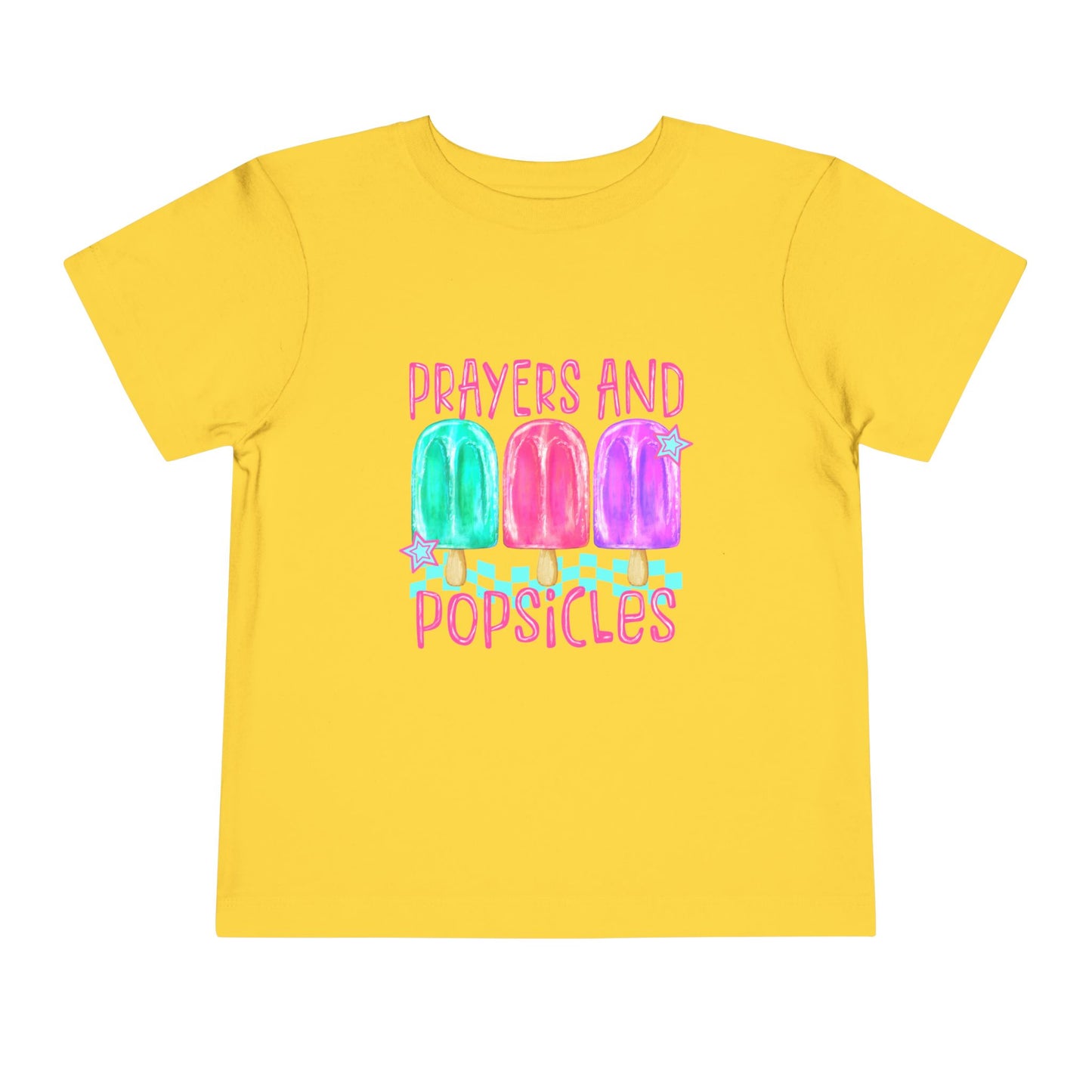 Toddler Tee — "Prayers and Popsicles" Watercolor Popsicle Faith Shirt