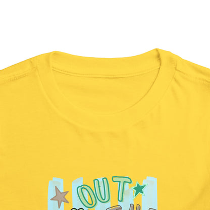 Toddler Tee - "Out the Door" Green Dino Graphic