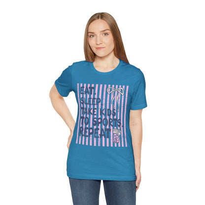 T-Shirt — "Eat. Sleep. Take Kids to Sports. Repeat." Youth Sports Mom Tee