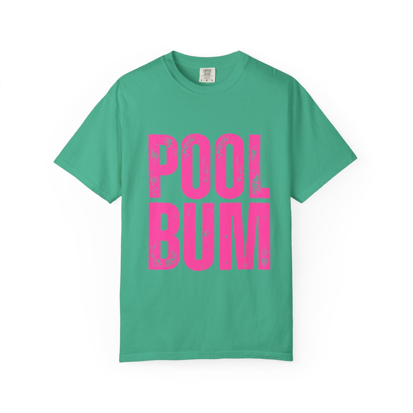 Pool Bum T-Shirt — Vintage Pink Graphic Tee for Pool Lovers