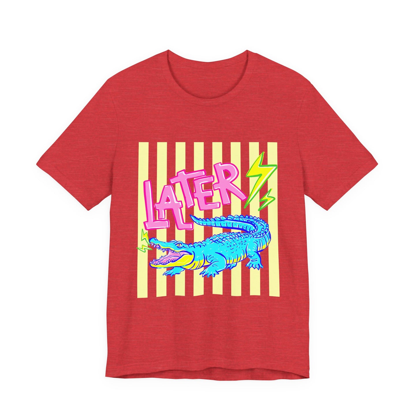 Later Alligator/After While Crocodile Tee — Retro Neon Graphic T-Shirt