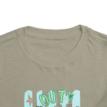 Toddler Tee - "Out the Door" Green Dino Graphic