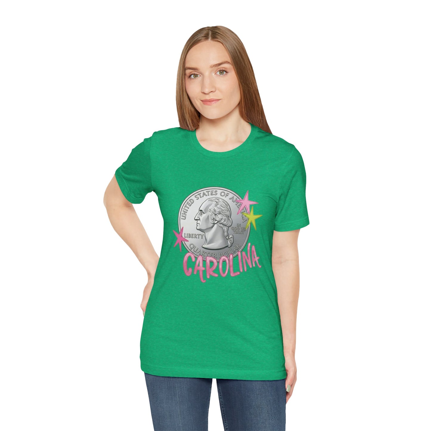 "Heads Carolina, Tail's California" Quarter Graphic Tee