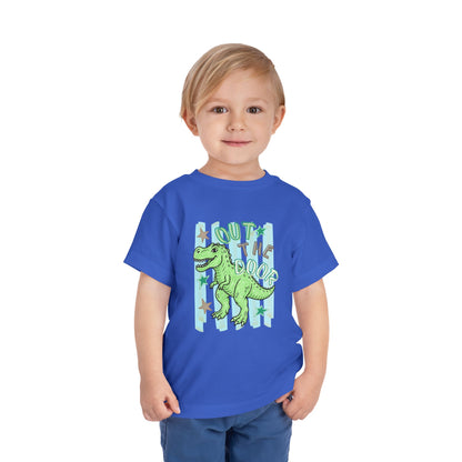 Toddler Tee - "Out the Door" Green Dino Graphic