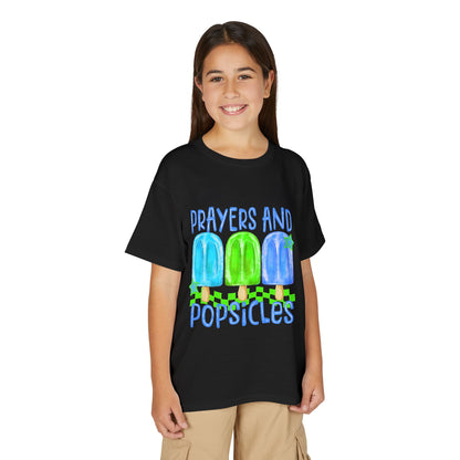 Youth T-Shirt — "Prayers and Popsicles" Kids Faith Summer Tee