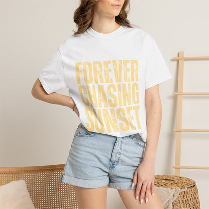 T-Shirt — "Forever Chasing Sunset" Graphic Tee