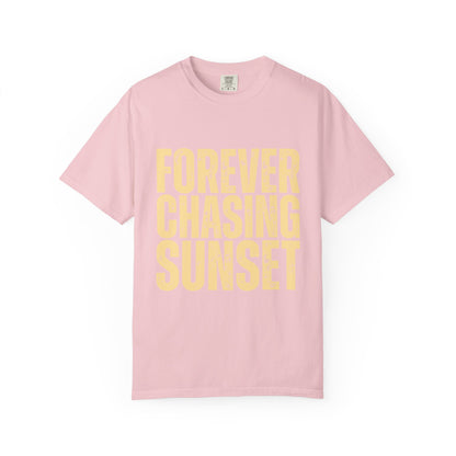 T-Shirt — "Forever Chasing Sunset" Graphic Tee