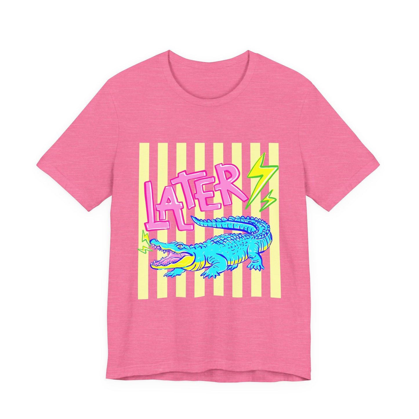 Later Alligator/After While Crocodile Tee — Retro Neon Graphic T-Shirt