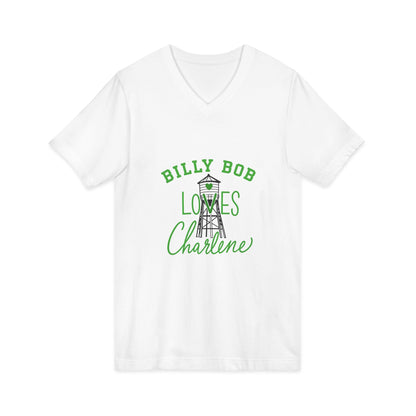 Personalized 'Billy Bob Loves Charlene' V-Neck Tee