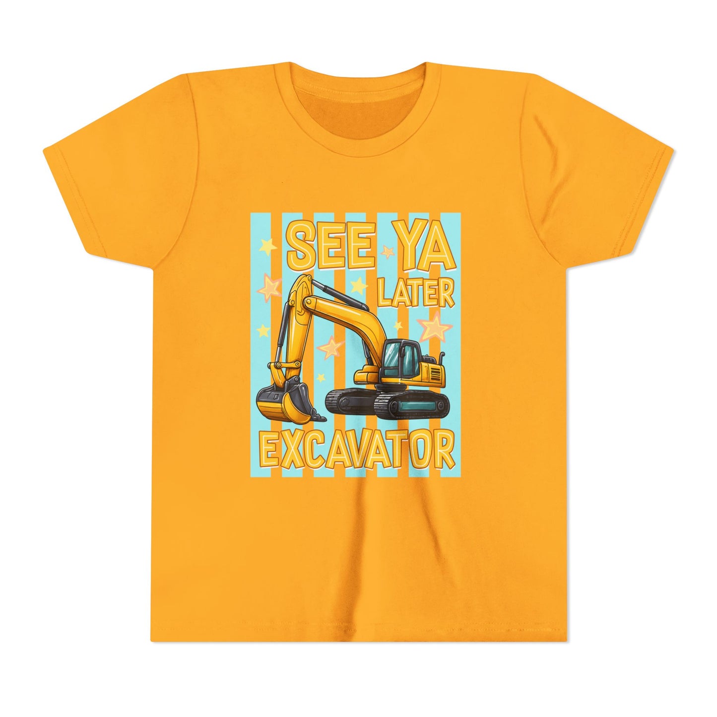 See Ya Later Excavator Youth Tee – Cute Construction Truck Shirt for Kids