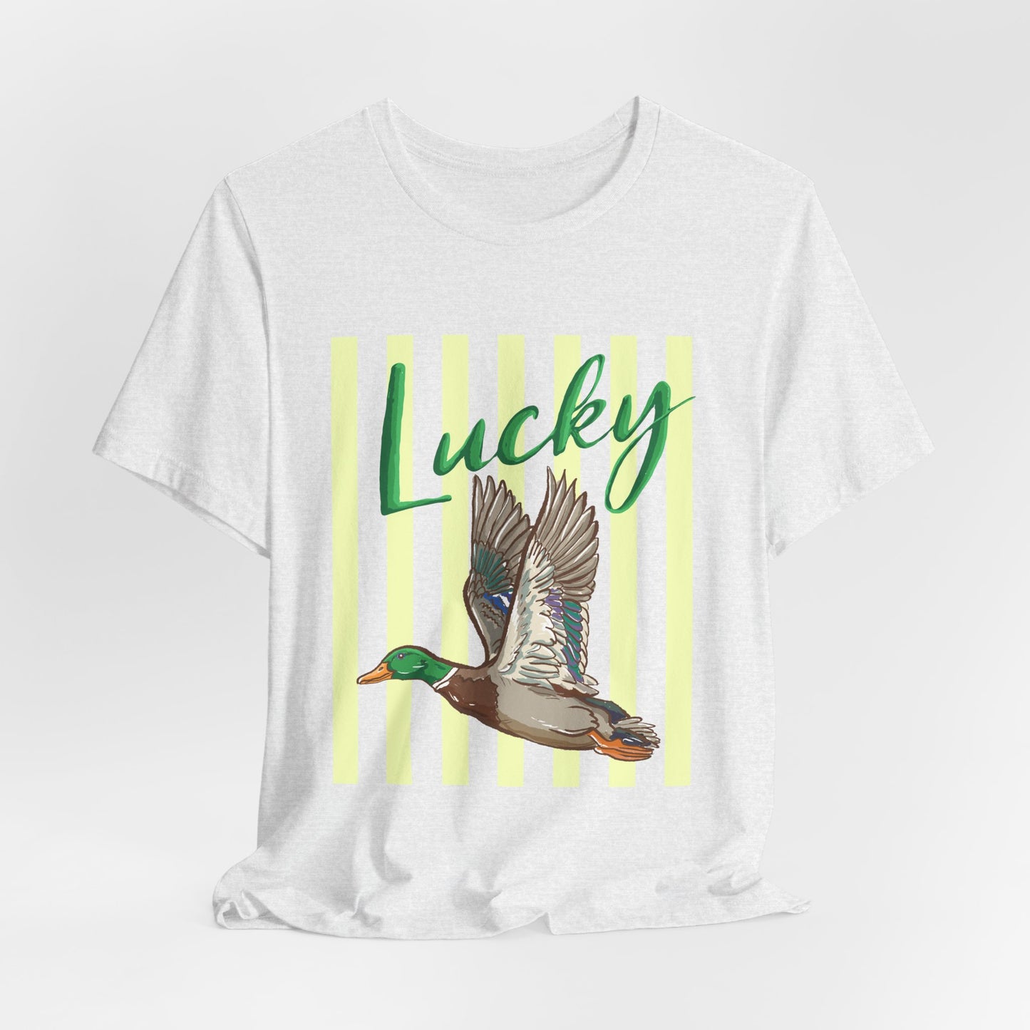 Lucky Mallard Duck Graphic Tee — Casual Nature T-Shirt for Outdoors & St. Patrick’s Day