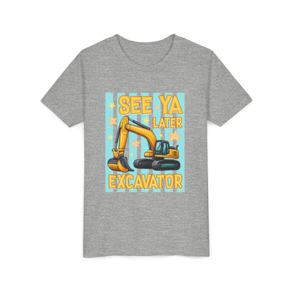 See Ya Later Excavator Youth Tee – Cute Construction Truck Shirt for Kids