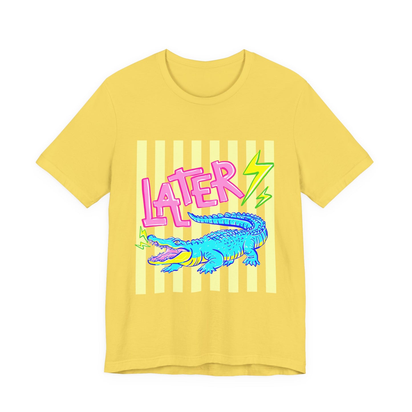 Later Alligator/After While Crocodile Tee — Retro Neon Graphic T-Shirt