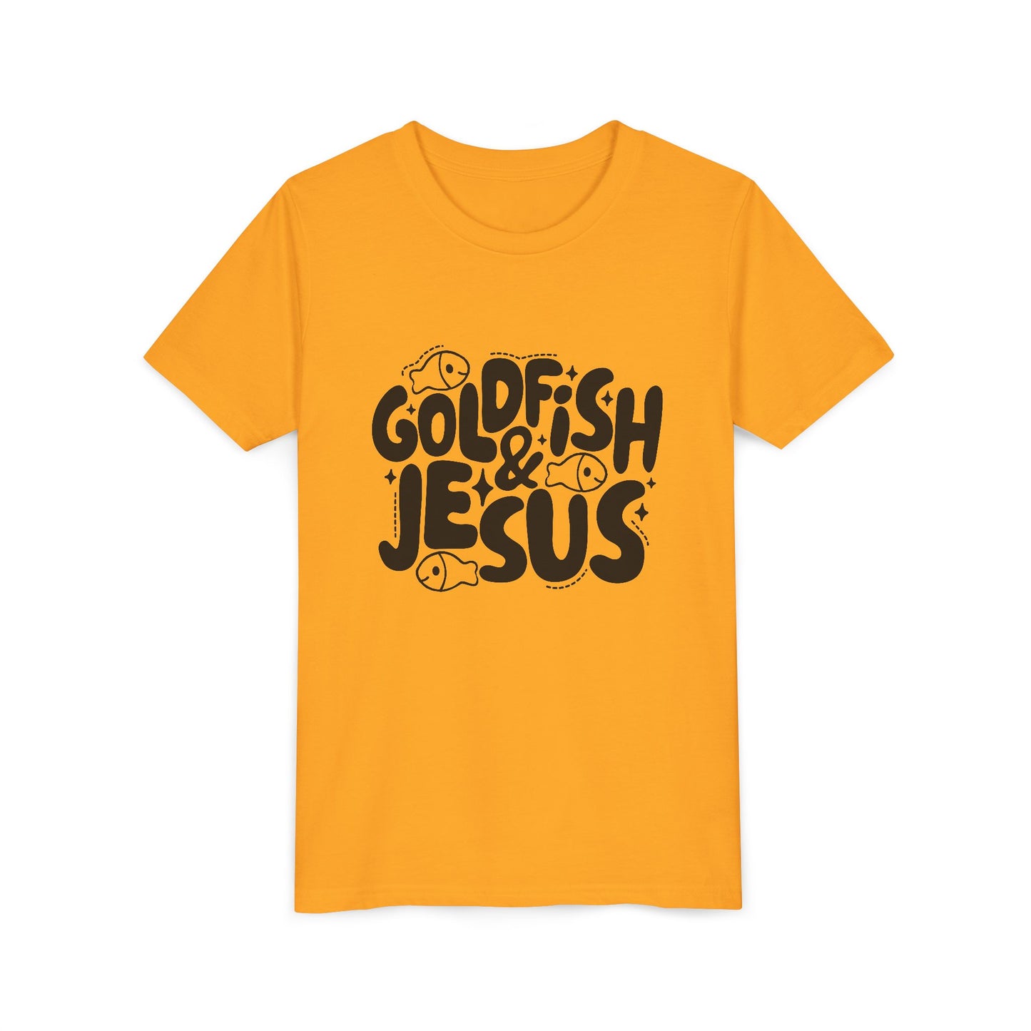 Youth Tee — 'Goldfish & Jesus' Cute Christian Kid T‑Shirt