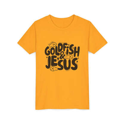 Youth Tee — 'Goldfish & Jesus' Cute Christian Kid T‑Shirt