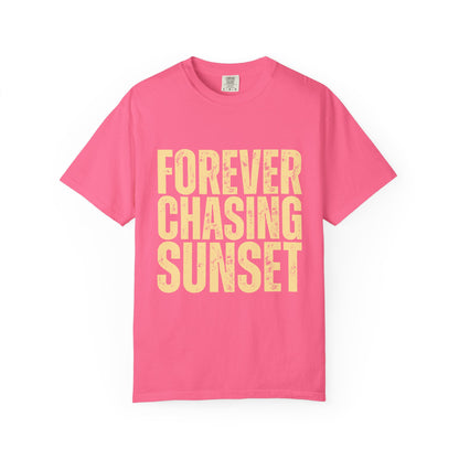 T-Shirt — "Forever Chasing Sunset" Graphic Tee